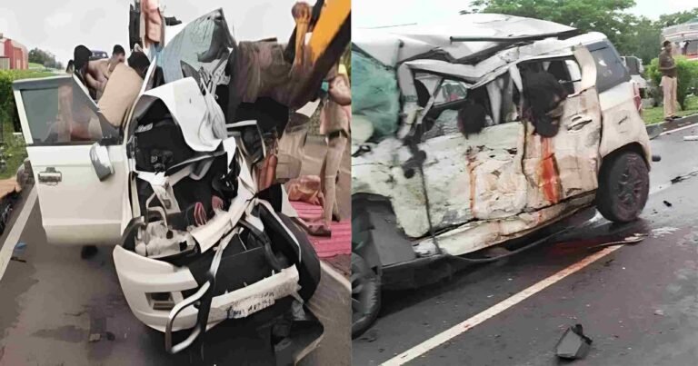 ಕಾರು-ಖಾಸಗಿ ಬಸ್ ಅಪಘಾತ ; ಬ್ಯಾಂಕ್ ಮ್ಯಾನೇಜರ್ ಸೇರಿದಂತೆ 6 ಮಂದಿ ಸಾವು.!