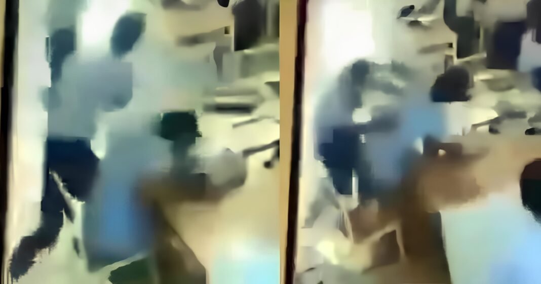student hit teacher
