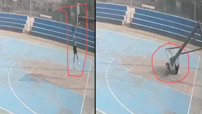 Basketball ಕಂಬ ಬಿದ್ದು ರಾಷ್ಟ್ರೀಯ ಆಟಗಾರ ಸಾವು ; ದೃಶ್ಯ CCTV ಯಲ್ಲಿ ಸೆರೆ.