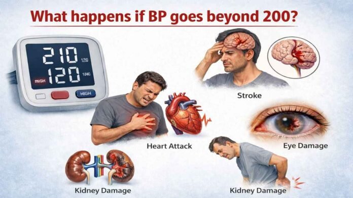 BP 200 ದಾಟಿದರೆ ಏನಾಗುತ್ತದೆ?