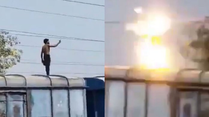 ರೈಲು ಮೇಲ್ಭಾಗದಲ್ಲಿ ಹೈ-ವೋಲ್ಟೇಜ್ ಶಾಕ್‌ಗೆ ಯುವಕನ ದಾರುಣ ಸಾವು, Darbhanga train electric shock