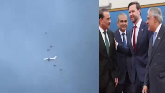 ಅಮೆರಿಕ ಉಪಾಧ್ಯಕ್ಷ ಜೆ.ಡಿ. ವ್ಯಾನ್ಸ್‌ಗೆ ಆಕಾಶದಲ್ಲಿ ಭರ್ಜರಿ ಬೆಂಗಾವಲು ದೃಶ್ಯ