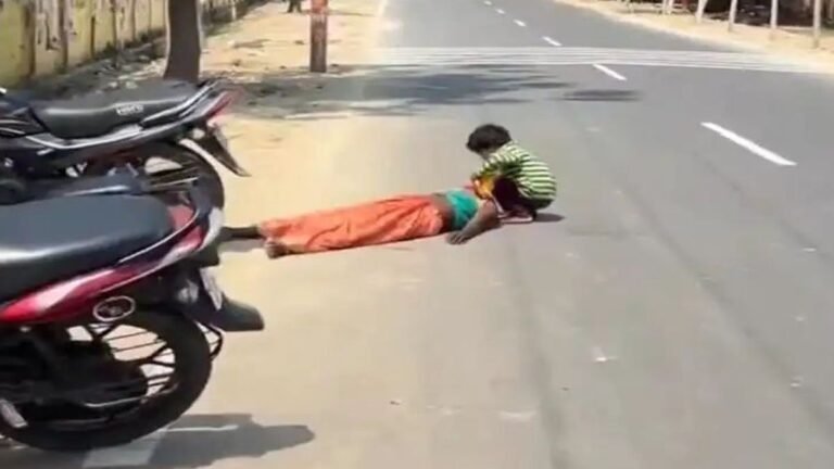 ಬಿಸಿಲಿಗೆ ಪ್ರಜ್ಞೆ ತಪ್ಪಿದ ತಾಯಿ