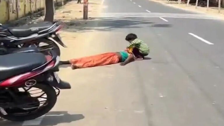 ಬಿಸಿಲಿಗೆ ಪ್ರಜ್ಞೆ ತಪ್ಪಿದ ತಾಯಿ