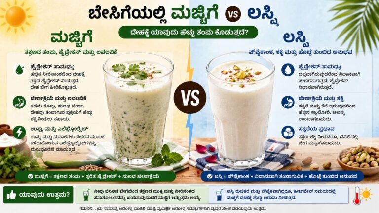 ಬೇಸಿಗೆಯಲ್ಲಿ ಮಜ್ಜಿಗೆ ಮತ್ತು ಲಸ್ಸಿ