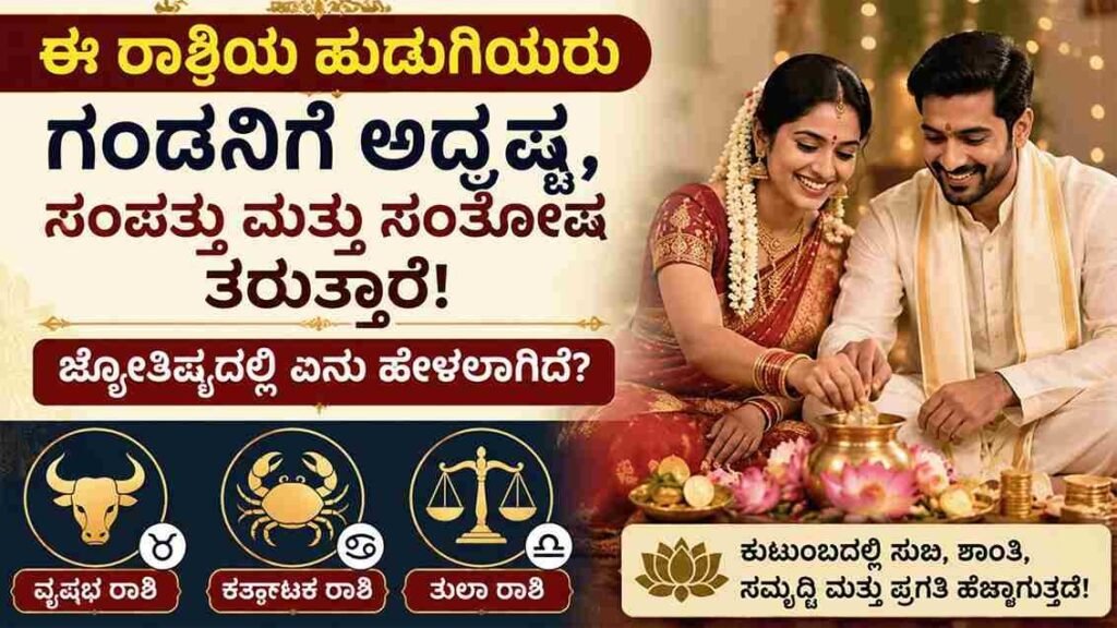 ಗಂಡನಿಗೆ ಅದೃಷ್ಟ ತರುತ್ತಾರಂತೆ ಈ ರಾಶಿಯ ಹುಡುಗಿಯರು