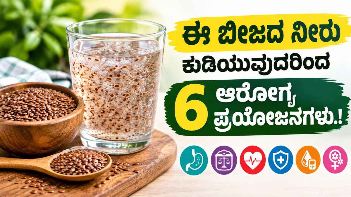 ಅಗಸೆ ಬೀಜದ ನೀರು ಕುಡಿಯುವುದರಿಂದ 6 ಆರೋಗ್ಯ ಪ್ರಯೋಜನಗಳು