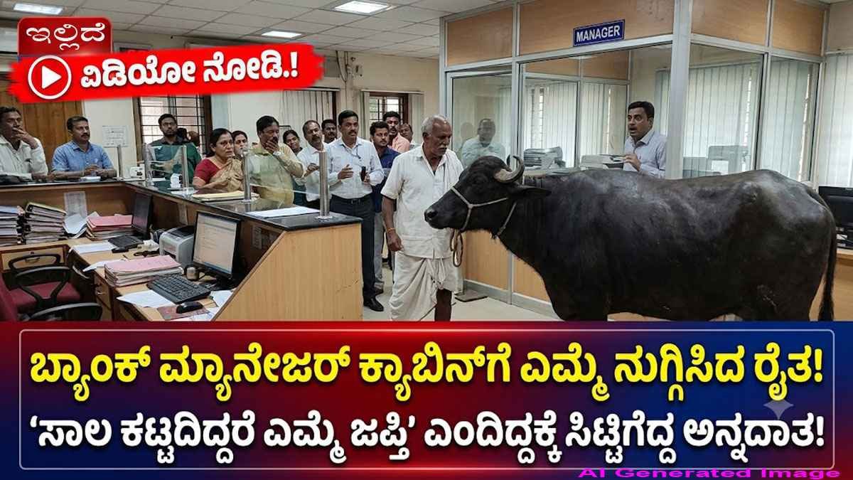 ಎಮ್ಮೆ ಜಪ್ತಿ ಎಂದ ಬ್ಯಾಂಕ್ ಮ್ಯಾನೇಜರ್