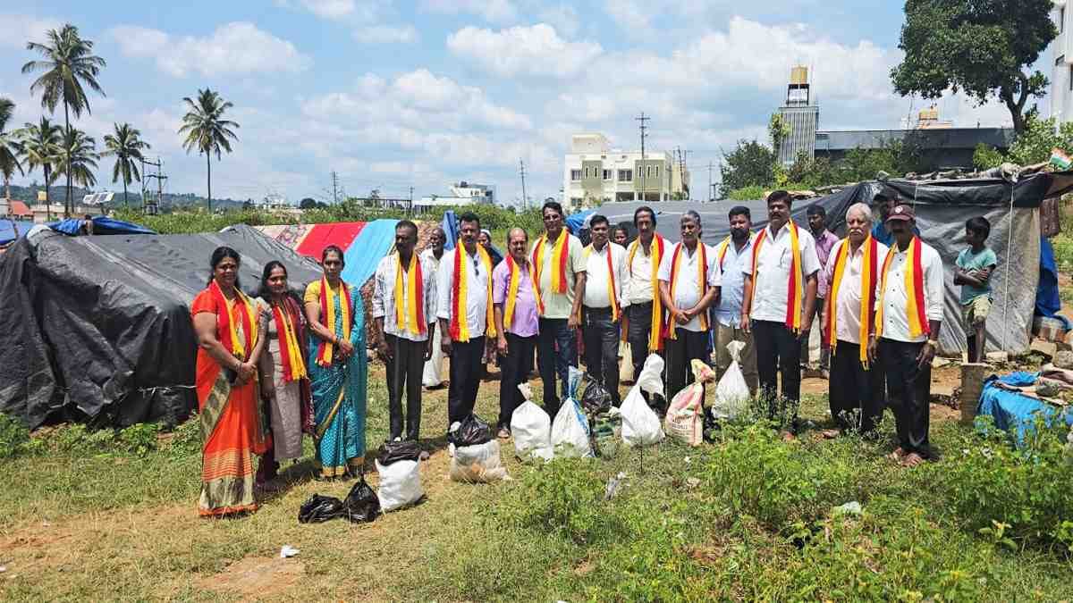ಬಡ ಕುಟುಂಬಗಳಿಗೆ ಕರವೇ ಸ್ವಾಭಿಮಾನಿ ಸೇನೆ ನೆರವು