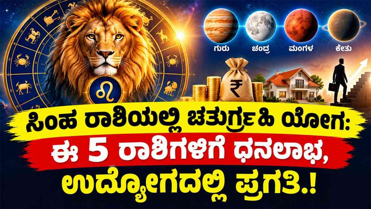 ಸಿಂಹ ರಾಶಿಯಲ್ಲಿ ಚತುರ್ಗ್ರಹಿ ಯೋಗ